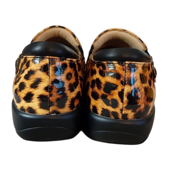 ALEGRIA Kel Leopard Print Patent Flats Women's Size 10 Slip-On Comfort Shoes - Picture 8 of 13